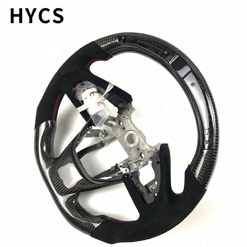 Custom Car Interior Alcantara LED Carbon Fiber Steering Wheel Cover for Honda Civic CRV Accord Odyssey