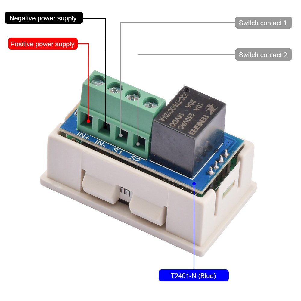 T2401 12V Delay Double Display Digital Time Relay Module Digital Time Delay Relay LED Display Cycle Timer Control Switch Module