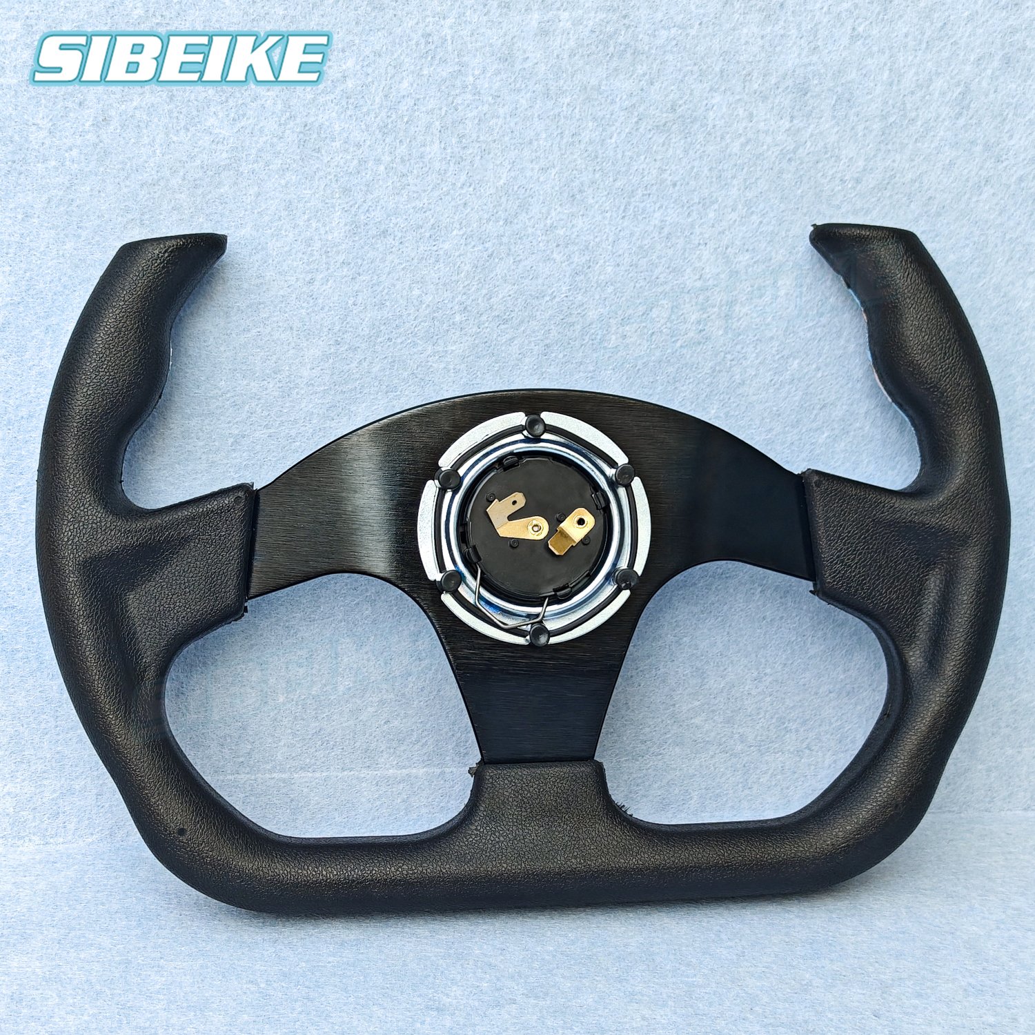 13inch Universal U Shape Racing PU Steering Wheel Graffiti Pattern Sports Steering Wheel