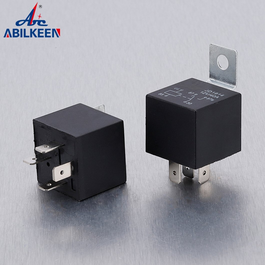 Top Sale ABILKEEN JD1912 Auto Solid-State Waterproof Relay 4/5Pin Wide Terminal Quick Connection 80A 12-24V Large Power Relay