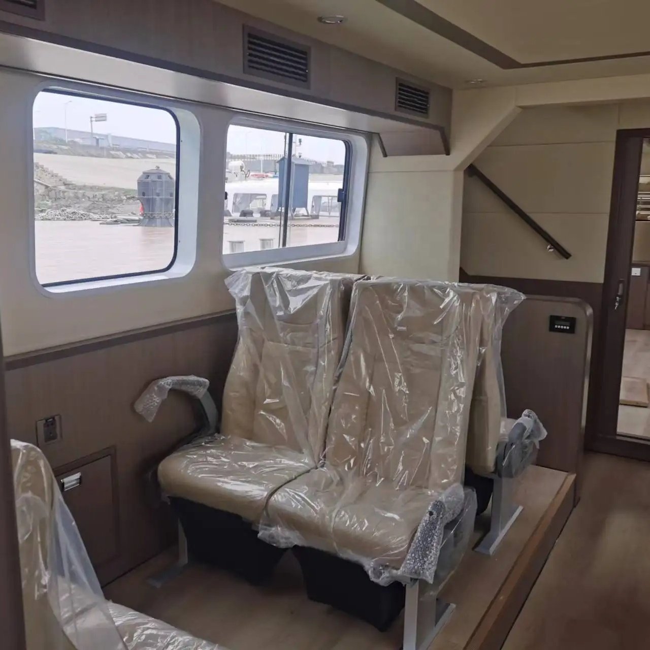 Marine Boat Seats with Armrest Safe Fixed Back Yacht Captain Boat Chair High Quality Ferry Seat