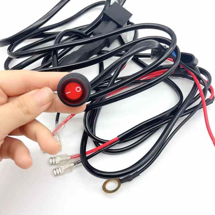 Led Light Bar Wiring Harness with 12V 40Amp Fuse Relay ON/Off Switch