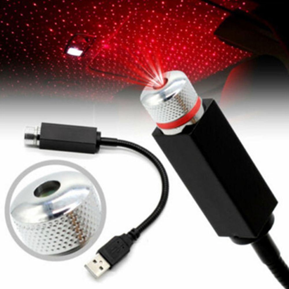 Double Color USB Led Lights Starry Sky Projector Lamp Accessories Interior Decorative Ambient Lighting Star Light for Car