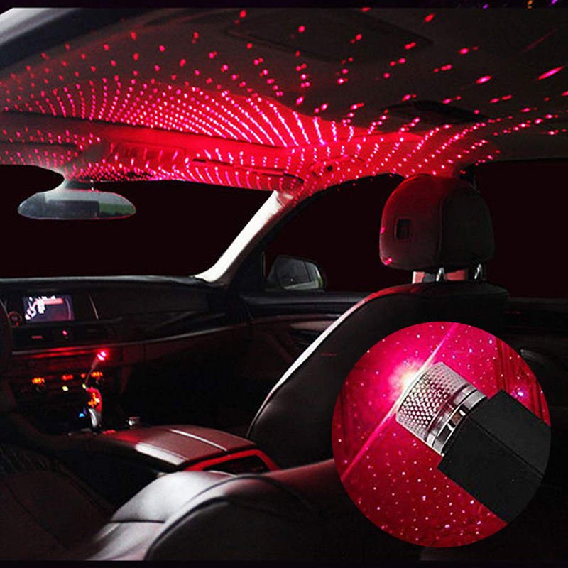 Double Color USB Led Lights Starry Sky Projector Lamp Accessories Interior Decorative Ambient Lighting Star Light for Car