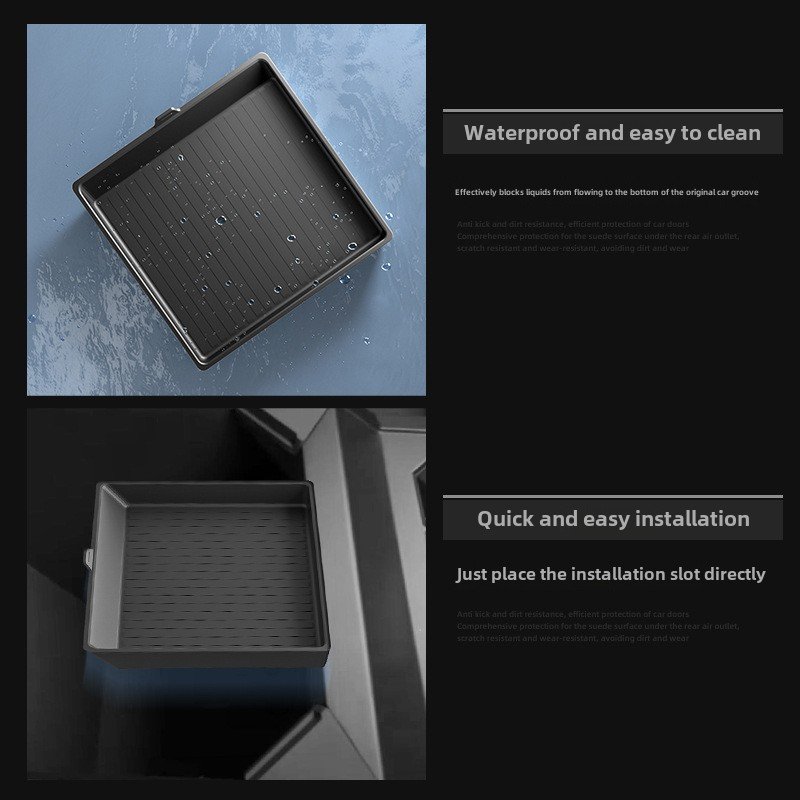 Front Anti-Slip Silicone Pad Car Interior Accessory Resistant to dirt Storage Box for 24 Tesla Cybertruck