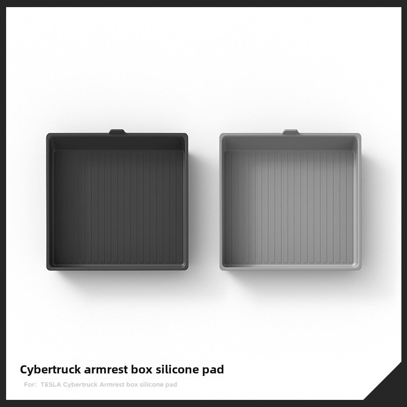 Front Anti-Slip Silicone Pad Car Interior Accessory Resistant to dirt Storage Box for 24 Tesla Cybertruck
