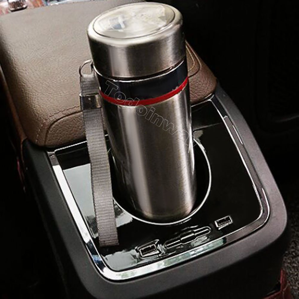 Car Shiny Rear Armrest Cup Holder Storage Box Usb Charging Port for VOLVO Xc60 Xc90 S60 V60 2021-2024 Modify