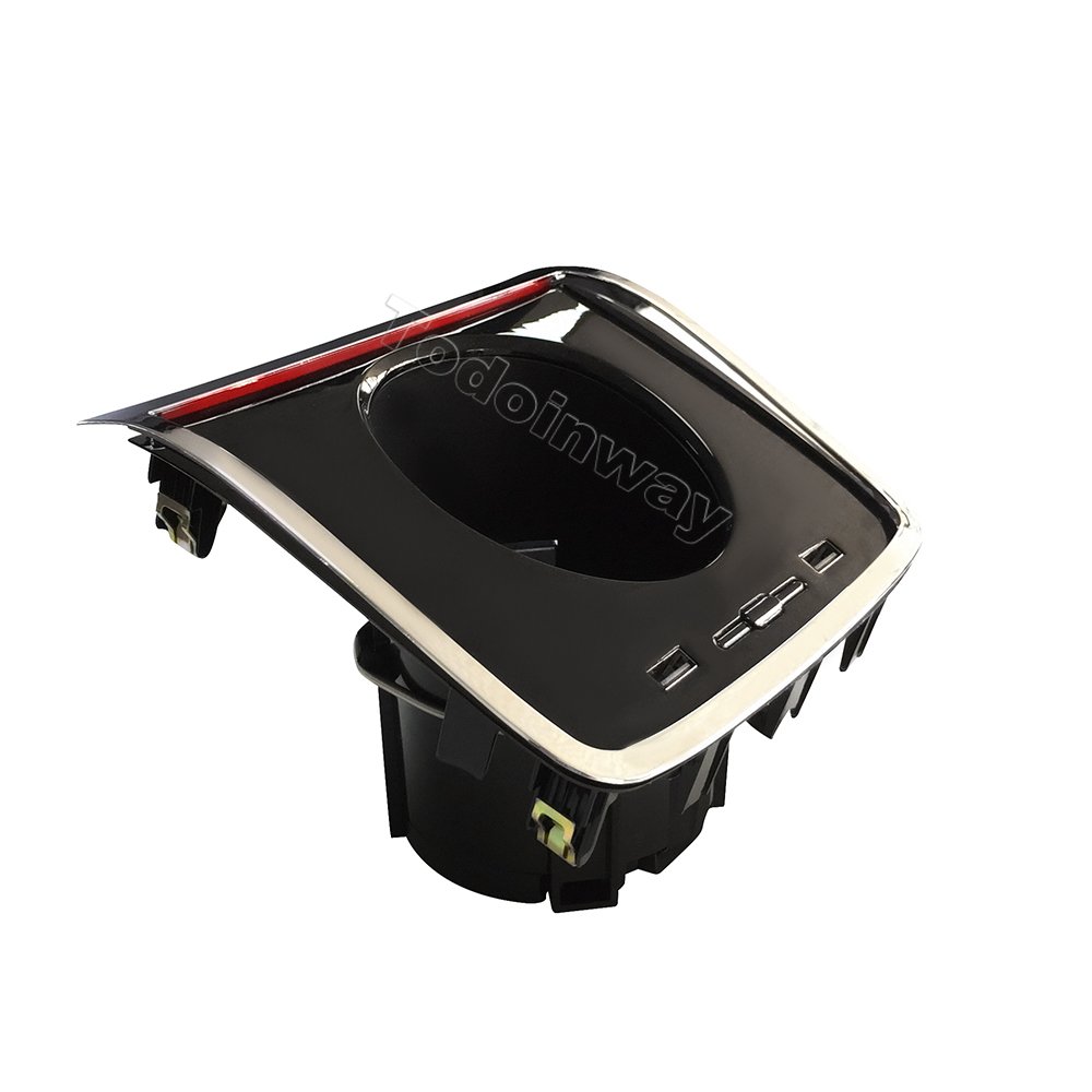 Car Shiny Rear Armrest Cup Holder Storage Box Usb Charging Port for VOLVO Xc60 Xc90 S60 V60 2021-2024 Modify