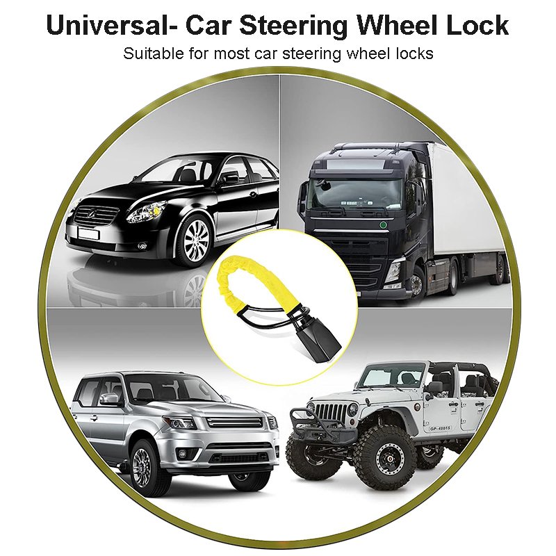 Universal Car Lock Steering Wheel Lock Theft Prevention Car Steering Wheel Lock Anti-Theft Device with Key