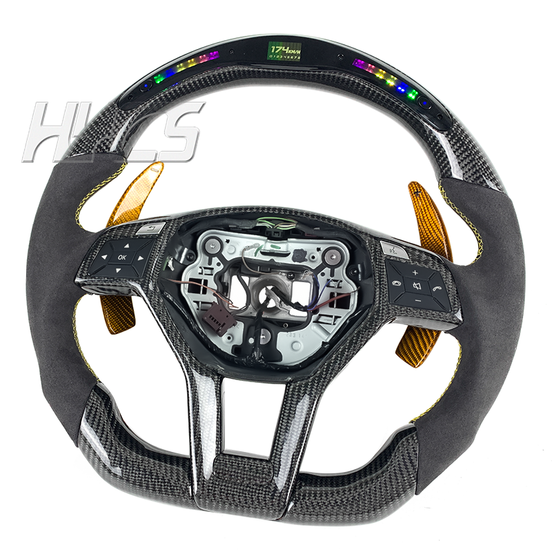 Car interior accessories carbon fiber steering wheel suitable for Mercedes Benz W204 W212 W207 W218 X204 W117