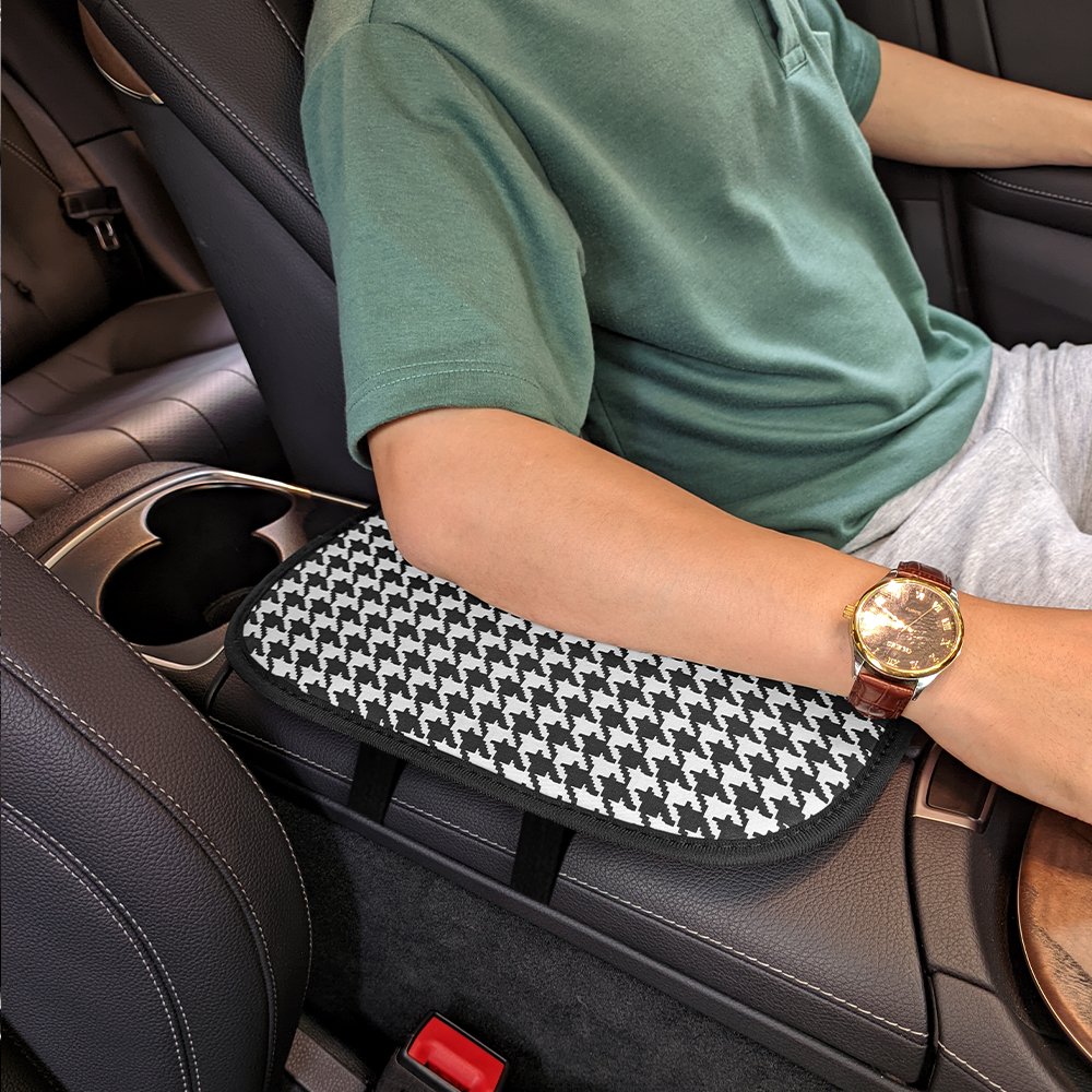 Universal Automotive Front Car Armrest Cover Soft Cushion Protective Fabric Pad for Interior Universal Position Arm Support