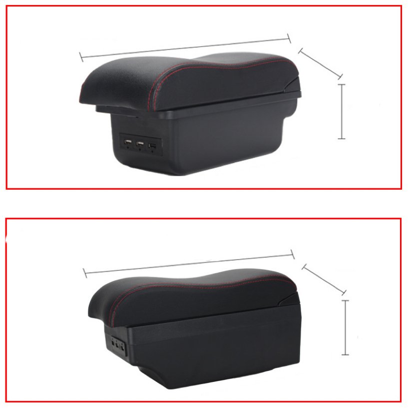 Car Interior Accessories Newest Real Carbon Fiber Armrest Car Storage Box