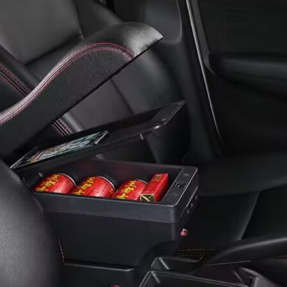 Car Interior Accessories Newest Real Carbon Fiber Armrest Car Storage Box