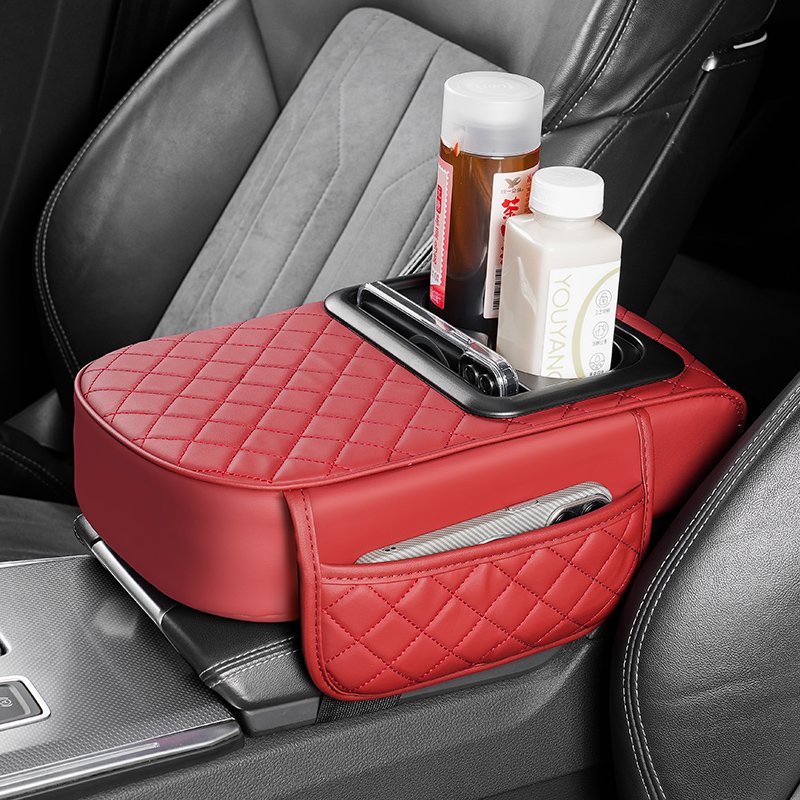 Car Armrest Box with Cup Holder, Car Center Armrest Box, Universal Car Armrest Box Storage