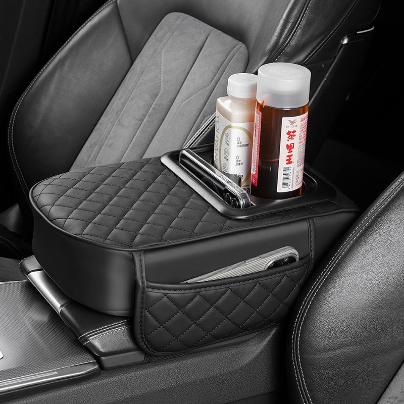 Car Armrest Box with Cup Holder, Car Center Armrest Box, Universal Car Armrest Box Storage