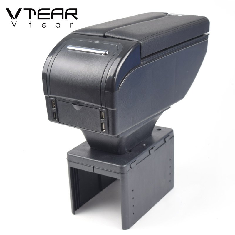 Vtear Armrest Cushion Interior Center Console Storage Box Arm Rest Car-styling Decoration Accessories for Fiat Punto Palio Brava