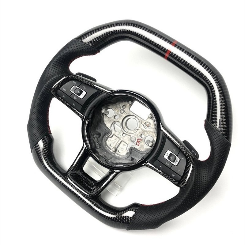 Carbon Fiber Leather Steering Wheel Customization Accessories For Volkswagen VW Passat Golf 7 MK7 Mk7.5 Polo Tiguan Jetta GTI