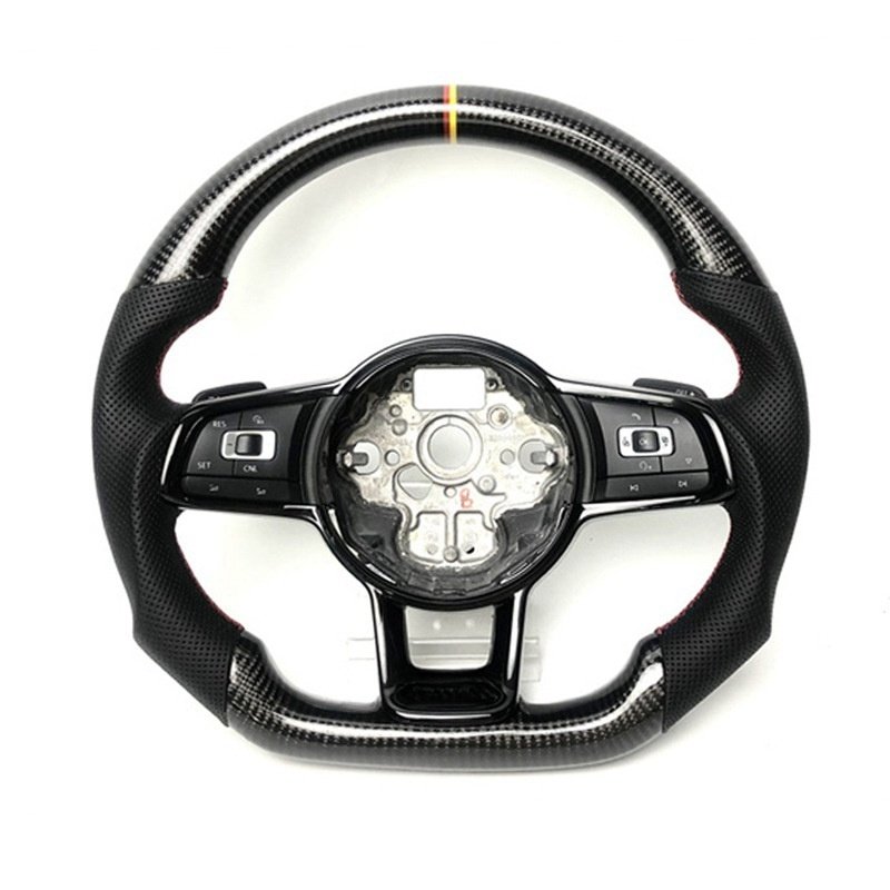 Carbon Fiber Leather Steering Wheel Customization Accessories For Volkswagen VW Passat Golf 7 MK7 Mk7.5 Polo Tiguan Jetta GTI
