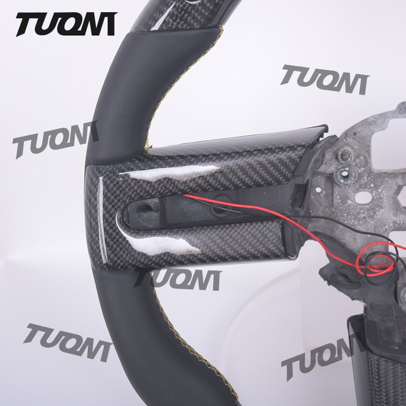 Custom Smart LED Shift Lights Carbon Fiber Steering Wheel For Ford Mustang Shelby GT