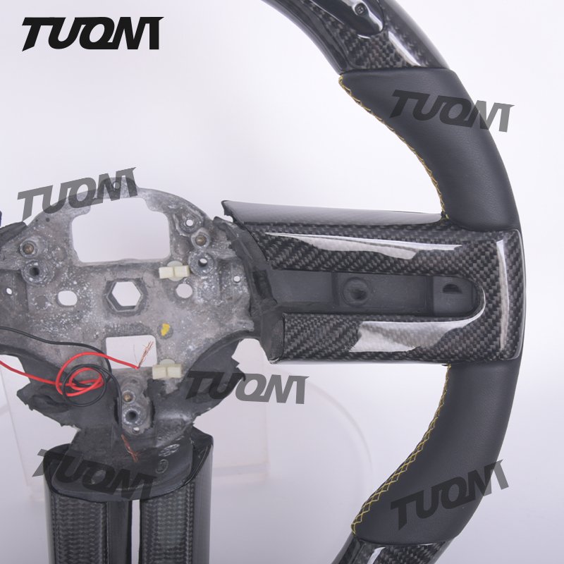 Custom Smart LED Shift Lights Carbon Fiber Steering Wheel For Ford Mustang Shelby GT