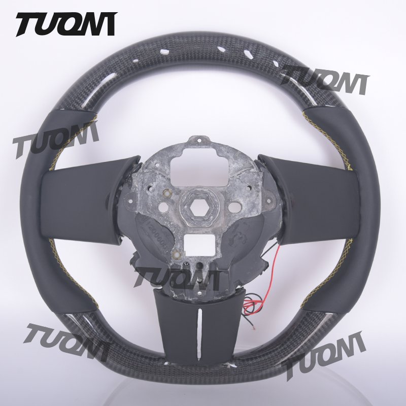 Custom Smart LED Shift Lights Carbon Fiber Steering Wheel For Ford Mustang Shelby GT