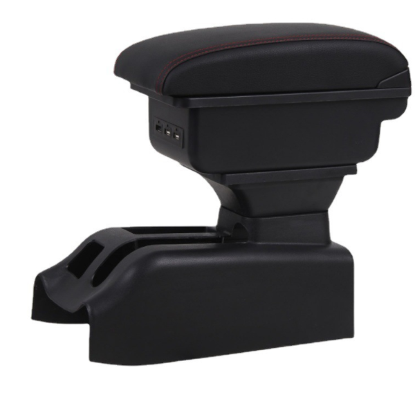 Germany Car Double Layers Slide USB Design Pu Leather Car Armrest Console Box for VW Golf 4