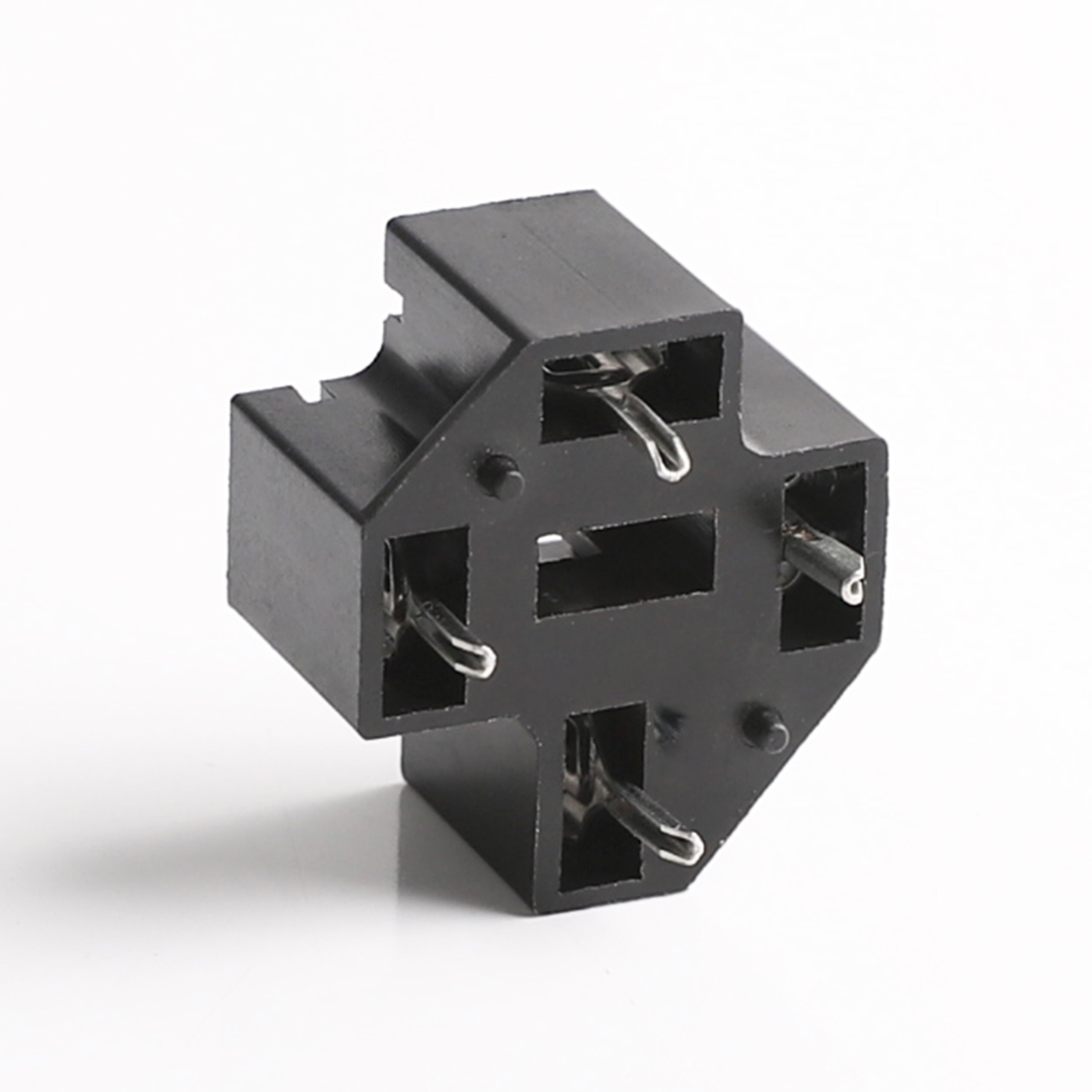 Automotive Relay Sockets 5 Pins with 5 Holes 6.3mm PCB Type Base for Relay Connecter