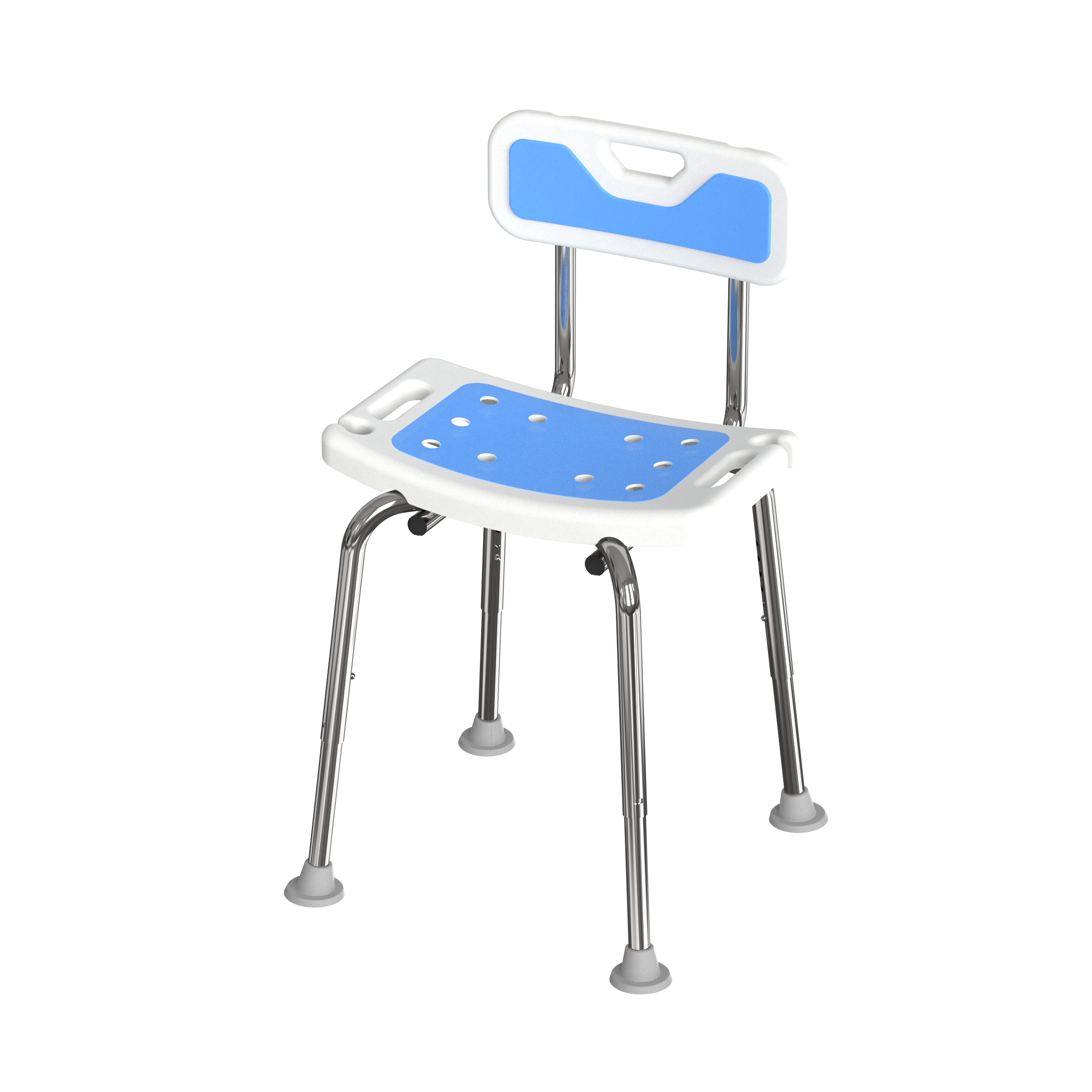 Dearevery Aluminum Alloy Medical Bath Shower Chair Armrest Adjustable Height Bath Tub Bench Elderly Seat