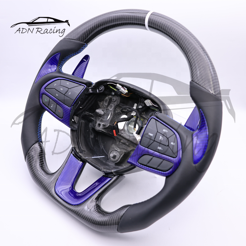 For Dodge Challenger Charger SRT Hellcat Carbon Fiber Steering Wheel 2015+