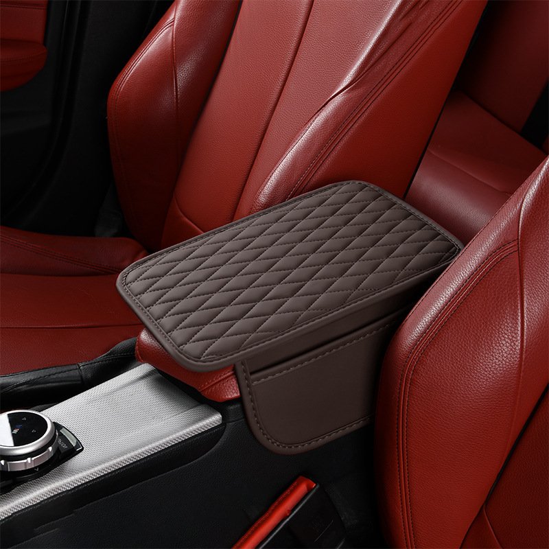 Car central control armrest box pad style armrest box protective cover embroidery height increase pad interior modification