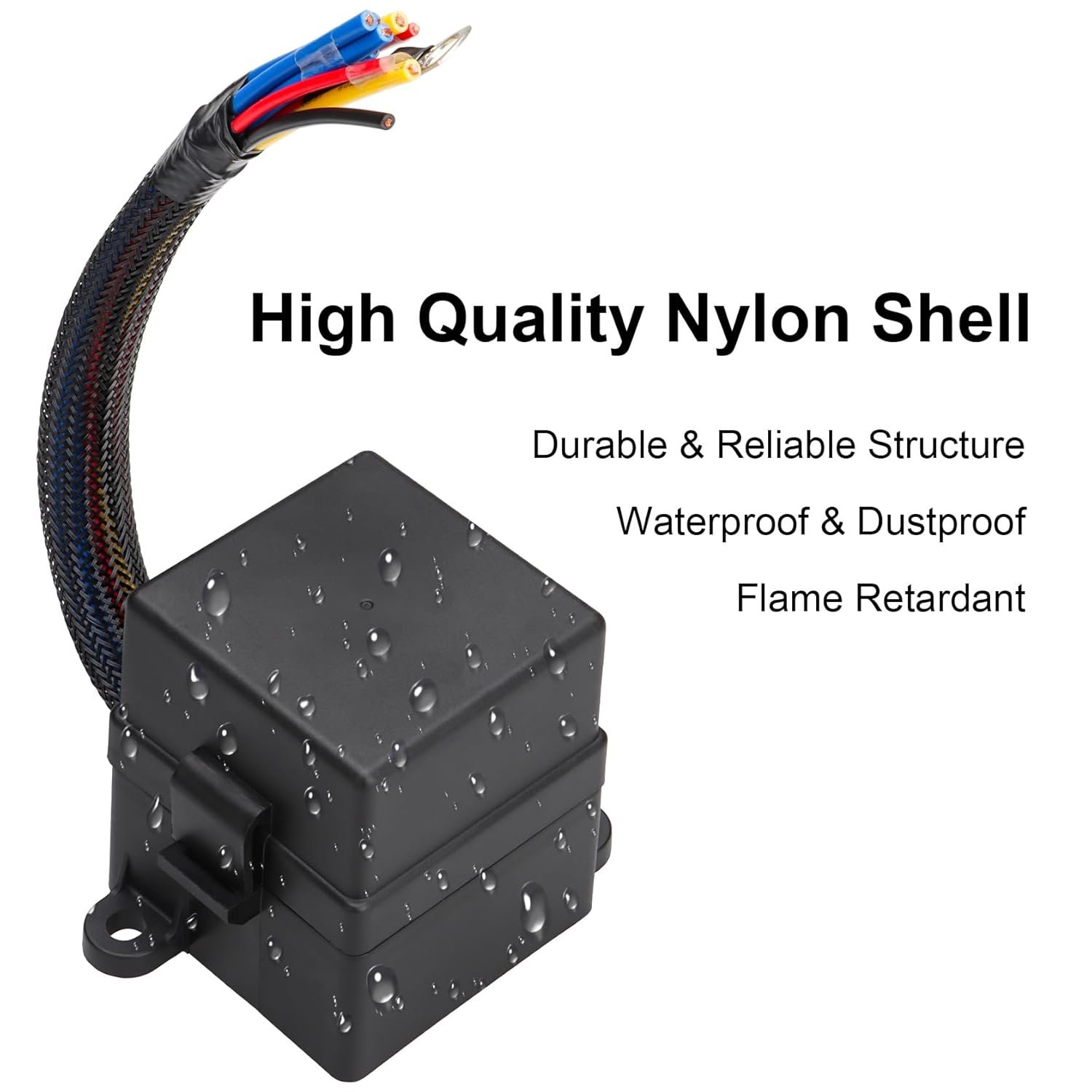 12V Pre-Wired Fuse Relay Box Kit 12 AWG 2 Relays 6 ATC/ATO 4-Pin 80A Relay Fuse Block 12 AWG Pre-Wired 2 Relays 6 ATC/ATO Fuse
