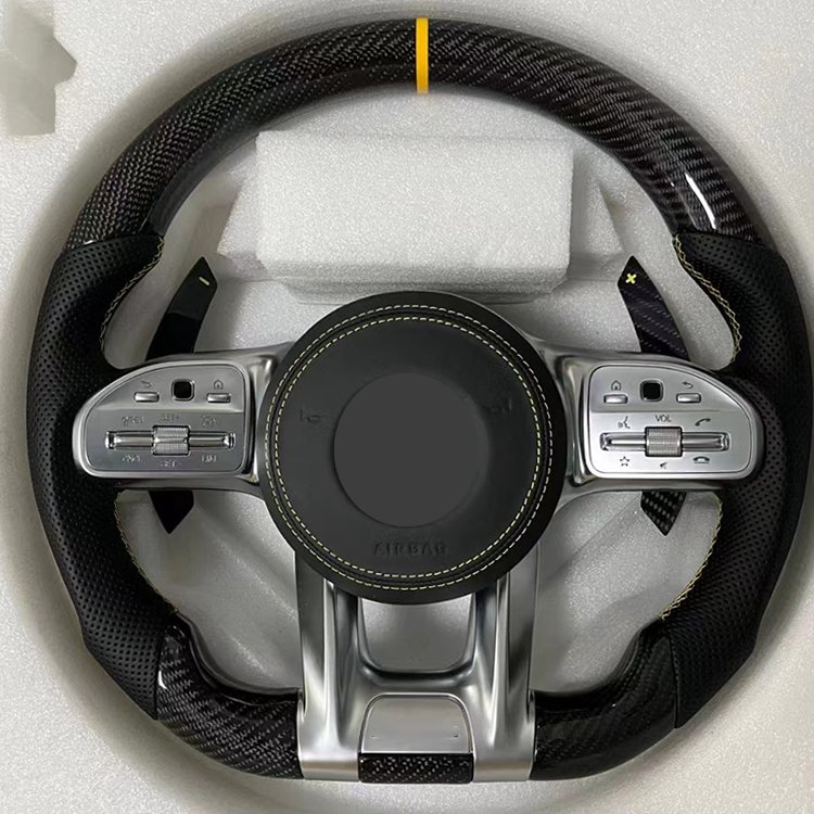 Car Leather Steering Wheel For Mercedes Benz AMG G63 W212 W222 W213 W205 W211 carbon fiber Steering Wheel