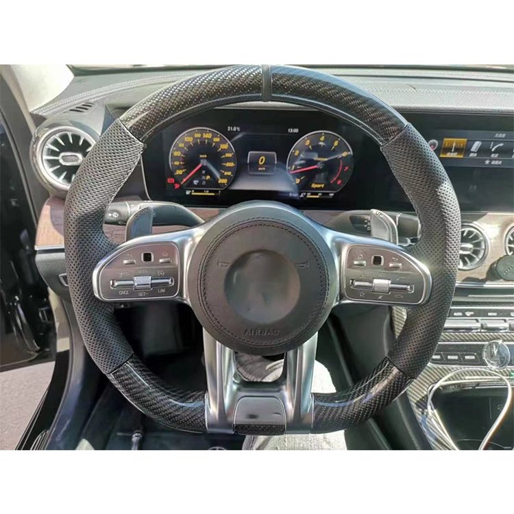 Car Leather Steering Wheel For Mercedes Benz AMG G63 W212 W222 W213 W205 W211 carbon fiber Steering Wheel