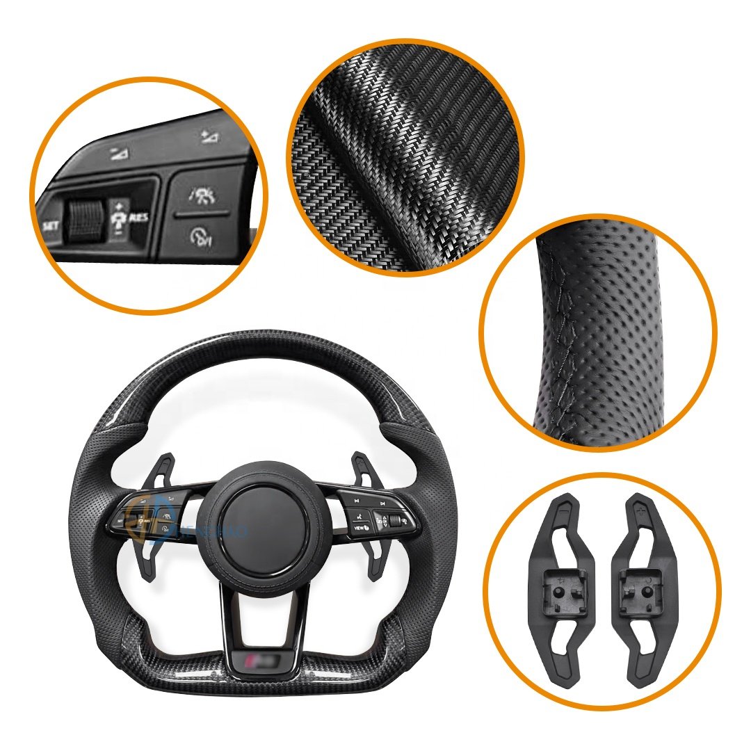 Custom Car Steering Wheel For Volkswagen Golf Passat Jetta Polo MK6 MK7 MK8 Carbon Fibre Steering Wheel