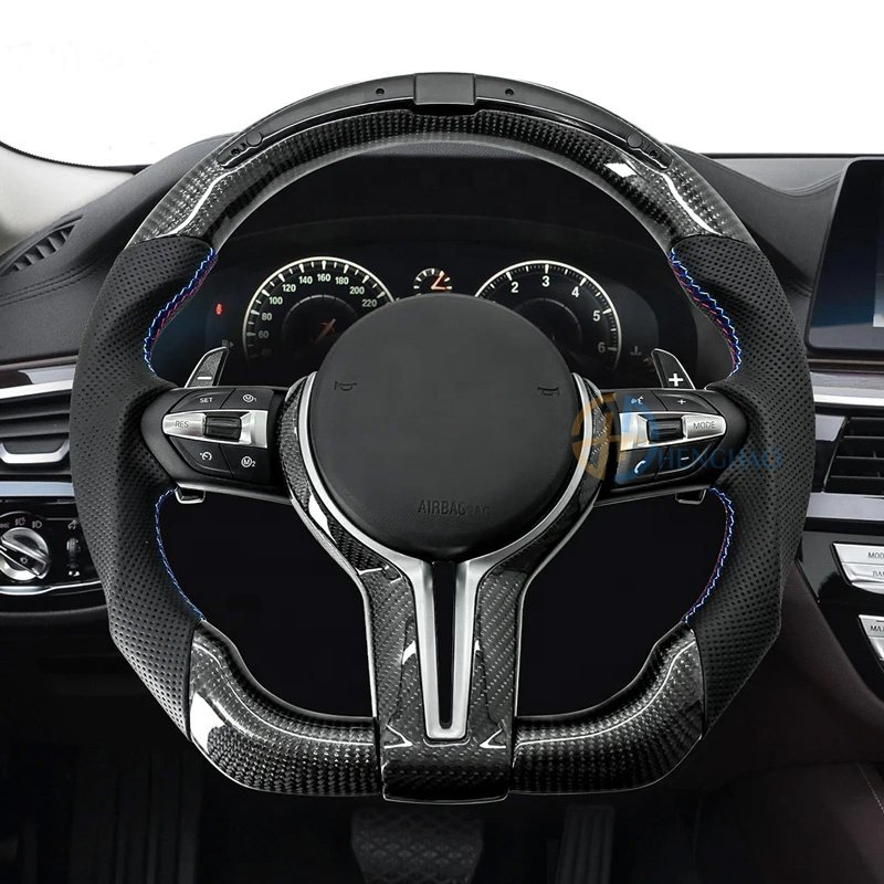Customized LED RPM Carbon Fiber Steering Wheel For BMW F-series F30 F10 F15 F25 F02 F06 F26 F20 M6 M3 Sports Steering Wheel LED