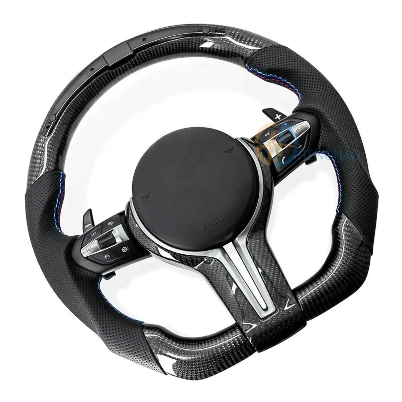 Customized LED RPM Carbon Fiber Steering Wheel For BMW F-series F30 F10 F15 F25 F02 F06 F26 F20 M6 M3 Sports Steering Wheel LED
