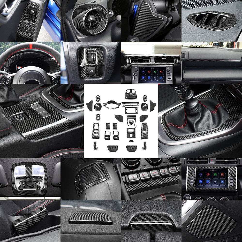 ShaSha Car Exterior Accessories Carbon Fiber Kit All Car Interior Parts for Subaru BRZ Toyota 86 Car Accessories 2022-2024