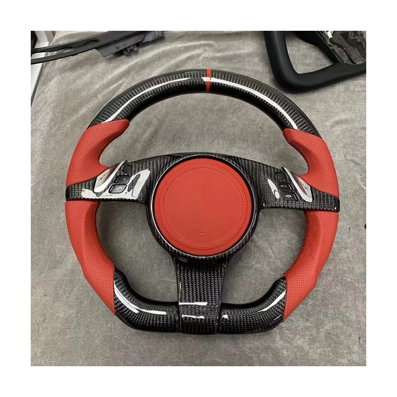 Custom Upgrade Carbon Leather Steering Wheel for Porsche 911 996 Cayenne 958 718 Boxster 918 Cayman Macan Panamera Taycan GT3 RS