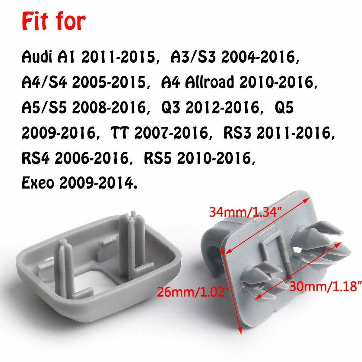 For Audi A1 A3 A4 A5 Q3 Q5 S3 S4 S5 TT All Road 8U0857562A Grey Interior Gray Sun Visor Clip Holder Hook Bracket Hanger