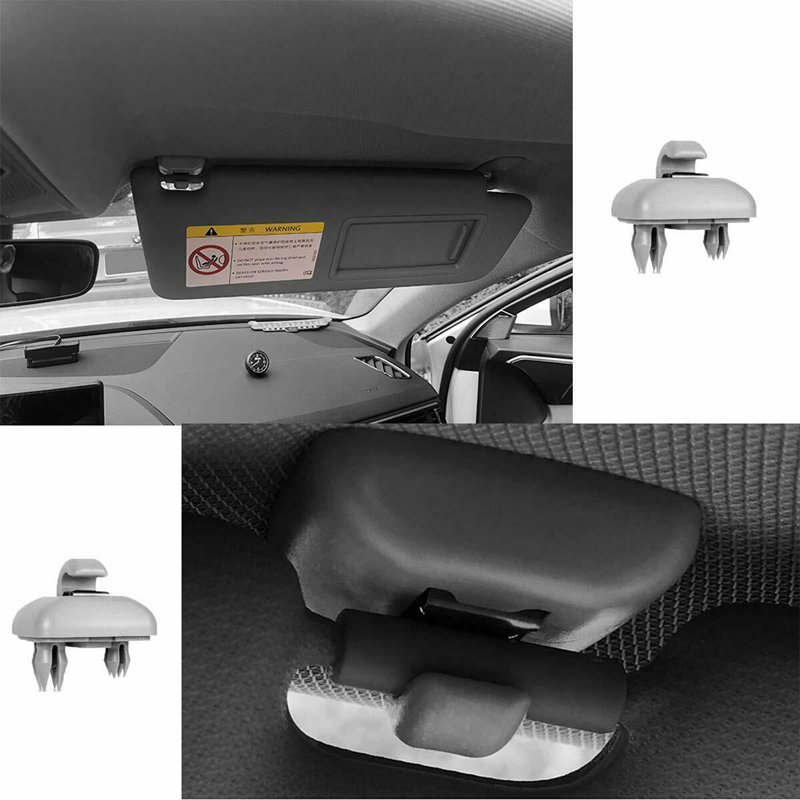 For Audi A1 A3 A4 A5 Q3 Q5 S3 S4 S5 TT All Road 8U0857562A Grey Interior Gray Sun Visor Clip Holder Hook Bracket Hanger