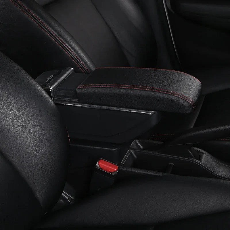 TONC the Custom-fit Center Console Armrest Box for the 2018 Ford Ecosport, Equipped with a USB Charging Port and Cup Holder