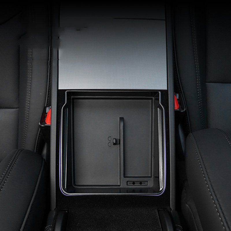 Highland Model 3 ABS Silicone PC Storage Box Car Armrest Box Suitable for Tesla New Model 3 Highland Car Interior Storage Box