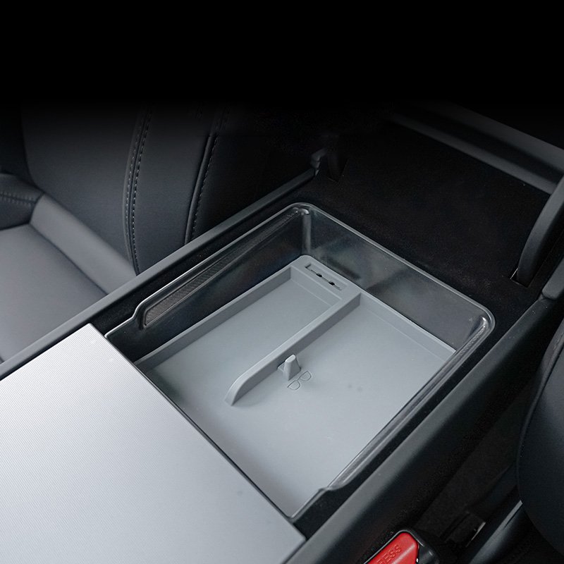 Highland Model 3 ABS Silicone PC Storage Box Car Armrest Box Suitable for Tesla New Model 3 Highland Car Interior Storage Box