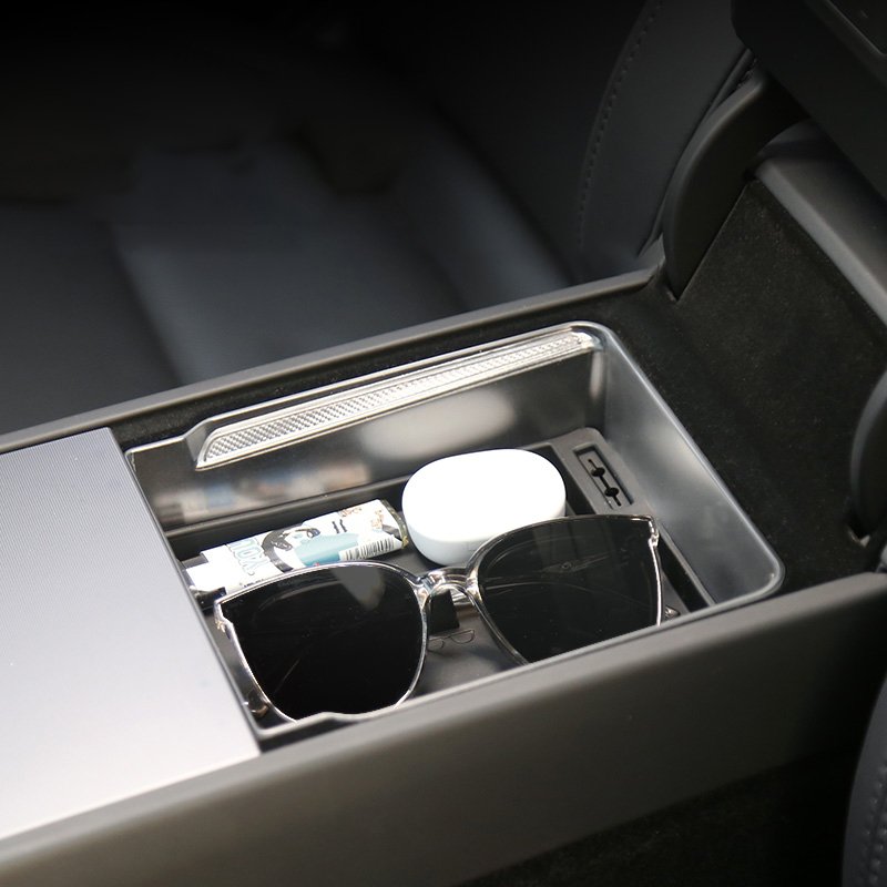 Highland Model 3 ABS Silicone PC Storage Box Car Armrest Box Suitable for Tesla New Model 3 Highland Car Interior Storage Box