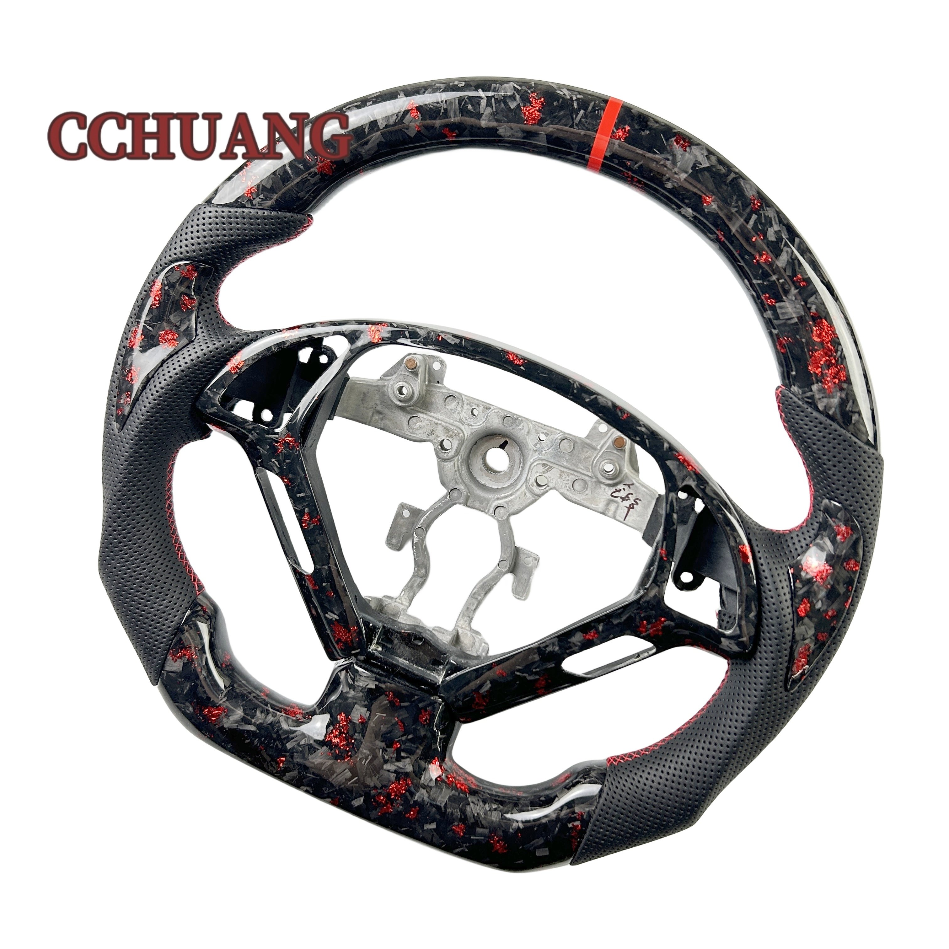 Custom led forged carbon fiber steering wheel FIT for Infiniti EX25 EX30 EX35 G25 G37 G35 Racing car