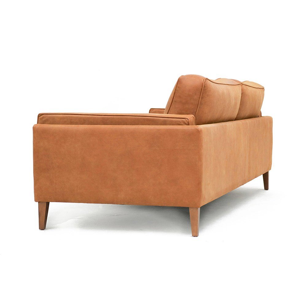 Bohemian Heritage Leather Sofa Mexican Artist Inspired Coyote Comfortable Leather Seating