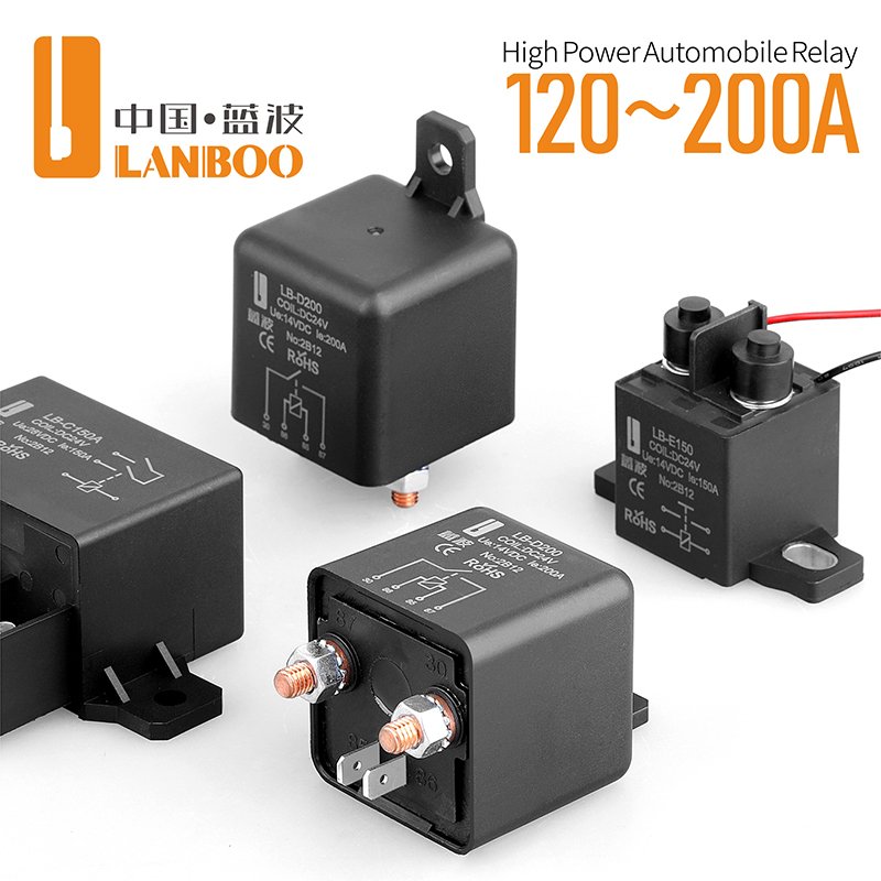 LANBOO 150A 12V 24VDC LANBOO Automotive Relays. Cooling Fan Control. Rear Window Defogger