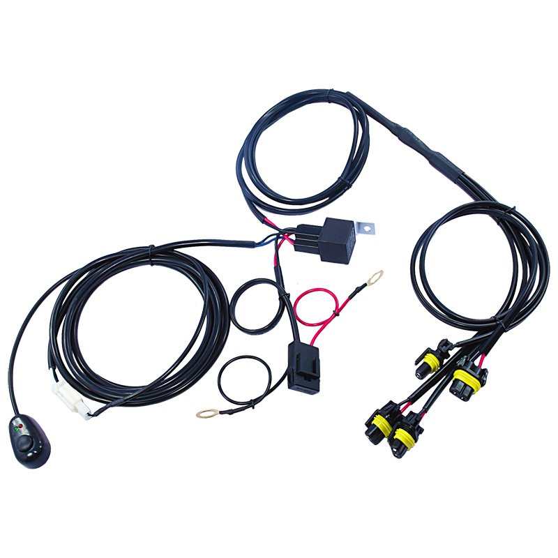 Harness Wire Automotive Wire Harness Loom Kit for H11 40A Relay 12v Button Switch Fog Lights Accord Focus Hid Headlights