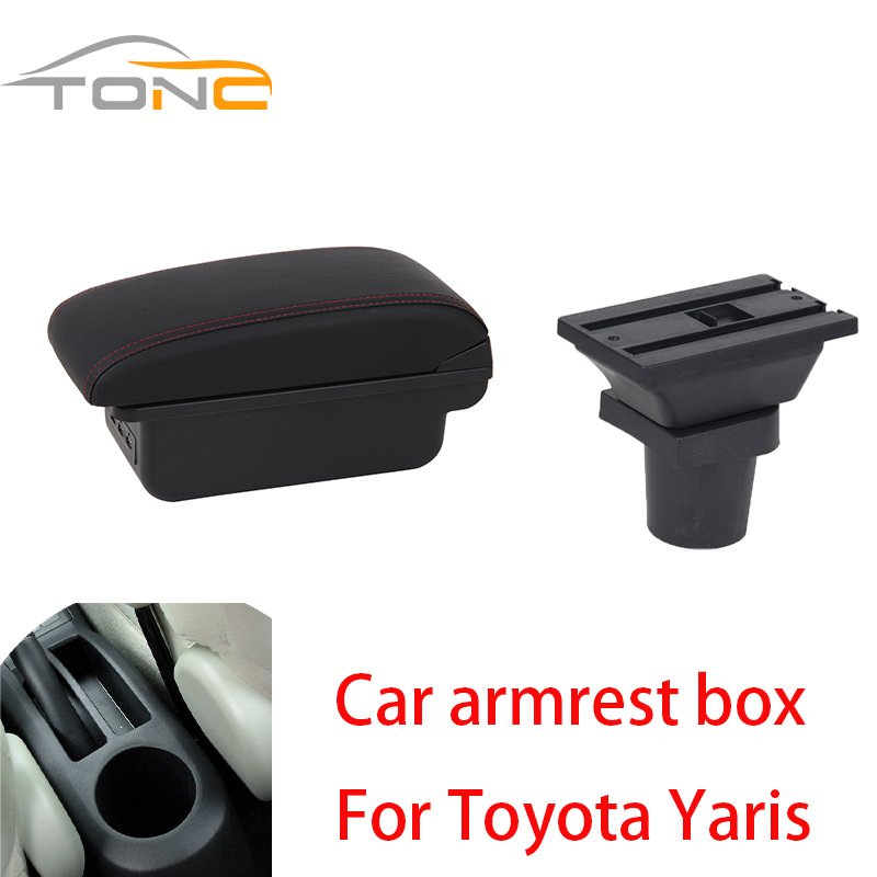 TONC for Toyota YARIS Car Center Armrest Storage Box Car Interior Accessories