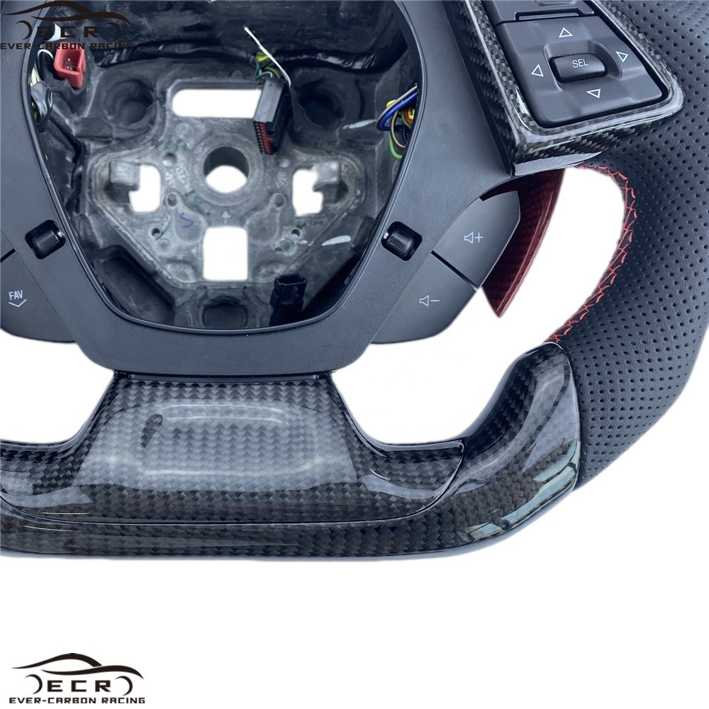 Ever-Carbon Racing ECR Hotsell Carbon Fiber Steering Wheel For Chevrolet Camaro 2016-2020 Steering Wheel